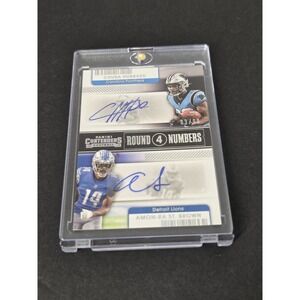 AMON RA ST BROWN/ CHUBA HUBBARD 2021 Panini Contenders Dual Auto /99 RN-CHU